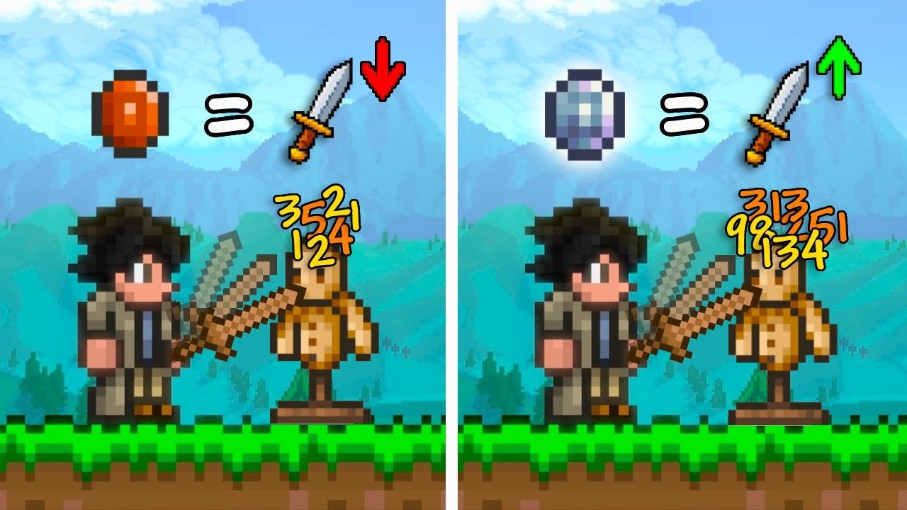 Terraria, But Coins = Damage...