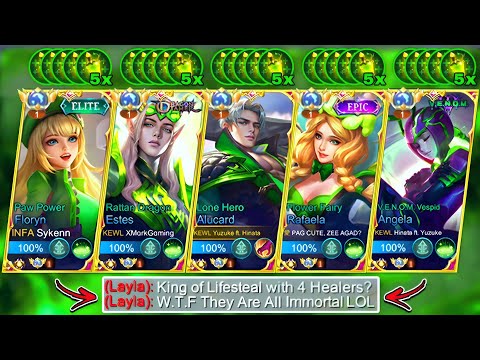 ALUCARD + 4 HEALERS WITH A TWIST?! 😱 (ALL FLASK OF OASIS) - 5 MAN ALL IMMORTAL WTF! 🤣