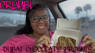 SLAYTEMBER DAY 1: TRYING @crumbl DUBAI CHOCOLATE BROWNIE #THEREVIEWQUEEN #SLAYTEMBER 