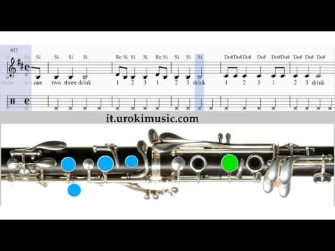 Lezioni di Clarinetto Sia  Chandelier Melodia Tutorial Spartito Imparare Insegnante Metodi Partiture