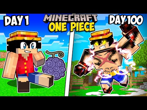 I Survived 100 Days as LUFFY in Minecraft