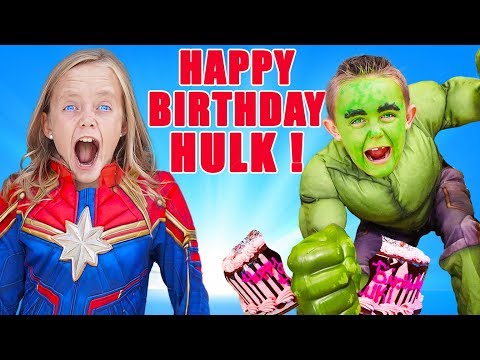 Superhero Birthday Party Surprise! Jokes on Hulk! Kids Fun TV
