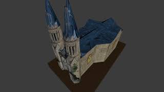 Iglesia tenebrosa, animación Blender