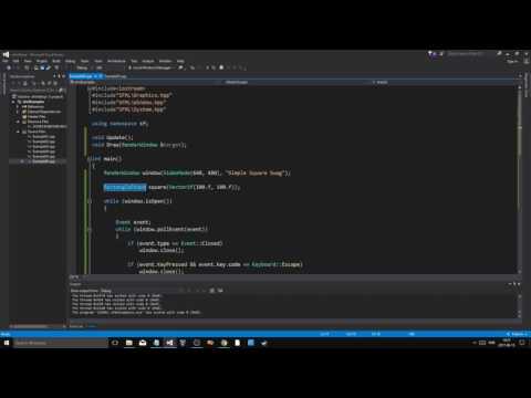 SFML C Tutorial 12 PART 1 4 | 2D Space shooter game using Sprites Textures and UI with Text