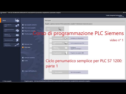 Ciclo pneumatico semplice con PLC Siemens S7 1200: parte 1