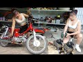 Repair technique: The genius girl restored a motorbike 97cc bike for a farmer in the village