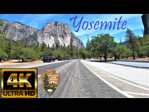 Riding Yosemite National Park.  Relaxing POV 4K motorcycle ride (with music).
