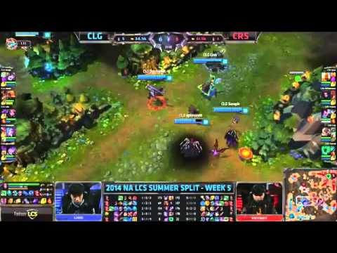 CLG vs CRS   2014 NA LCS Summer W5D2 HD
