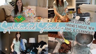 MAKING DESSERTS FOR FRIENDS WHILE CLEANING UP THE HOUSE // New Lovevery Playkit + Laundry