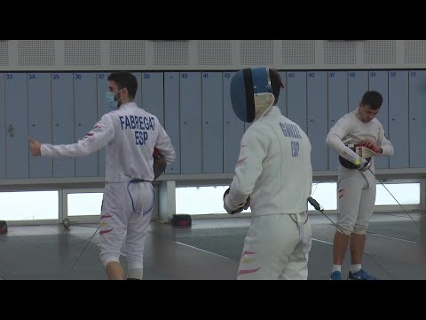 Tres ebrencs amb la selecció espanyola d'esgrima, que entrena a Amposta