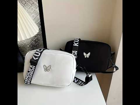 Мини-сумка кроссбоди из нейлона "Бабочка". Водонепроницаемая сумка через плечо на регулируемом ремне. - фото 1 - id-p2775522900