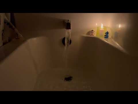 10 Hours Bathtub Filling ASMR | Candle Lit Relaxing Water Sounds for Sleep Aid
