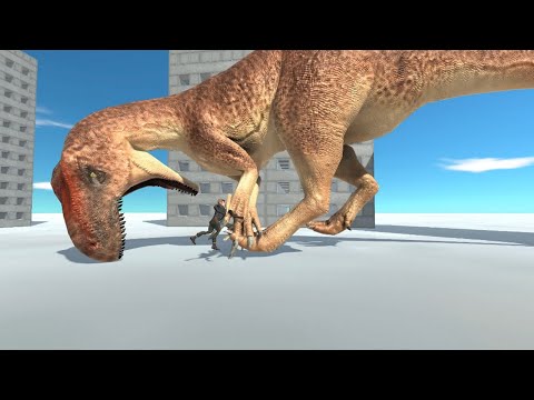 Titan ALLOSAURUS Grab Attack in Modern City vs ALL UNITS Animal Revolt Battle Simulator