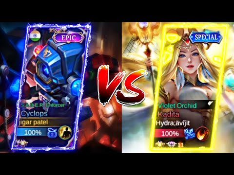CYCLOPS VS TOP BEST GLOBAL KADITA IN HIGH RANK | HARD RANK GAMEPLAY | MLBB