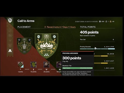 How To Get Top 1%/10% In Proving Grounds Solo | Destiny 2 Call To Arms