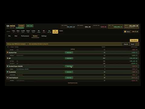 Video EA Desk Multi EA Dashboard and Trade Ledger