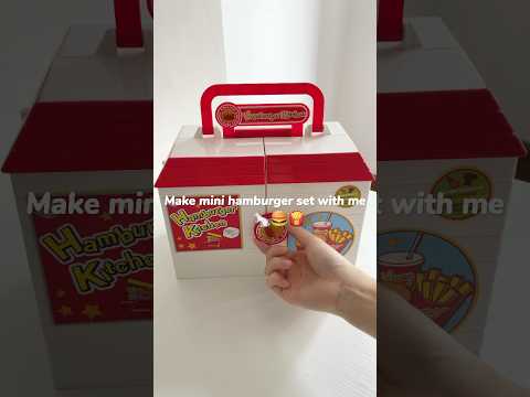 Make mini hamburger set #asmr #hamburger #toys #minikitchen #satisfying