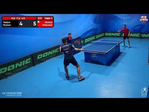 01:00 Vadym Hryban 3 - 0 Mykola Halynskyi West 5 WIN CUP 16.11.2022 | TABLE TENNIS WINCUP