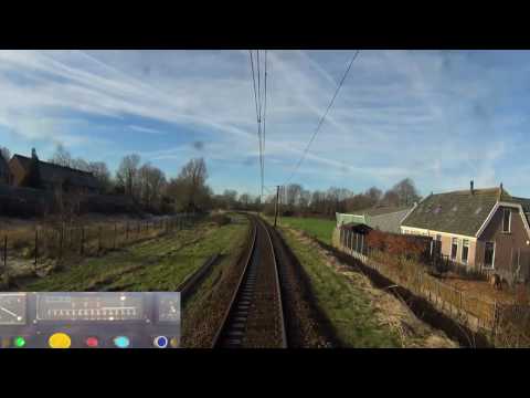 A train driver's view: Hoorn - Amsterdam CS, SGM, 20-Jan-2017.