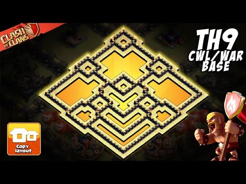 Progettazione della base di guerra TH9 2026: strategia anti-3 stelle basata sul meta attuale! Cla...