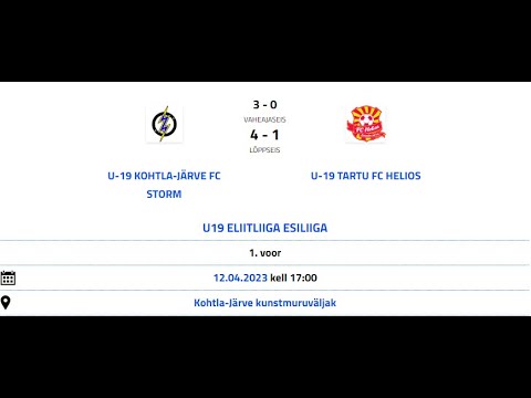 U-19 Kohtla-Järve FC Storm 4:1 U-19 Tartu FC Helios (highlights)