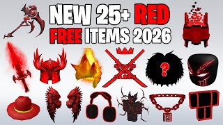 HURRY! GET 25+ FREE RED ITEMS & RED HAIR ON ROBLOX 2026! 🔴 (0 ROBUX)