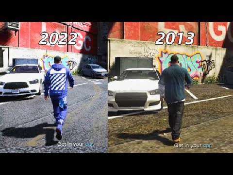 GTA 5: 2013 VS 2022 Real Life Graphics Side By Side Comparison w/ Original Graphics [2022 GAMEPLAY]