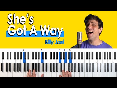 How To Play "She's Got A Way" by Billy Joel [Piano Tutorial/Chords for Singing]