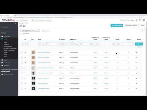 Prestashop: die Artikelübersicht verstehen!