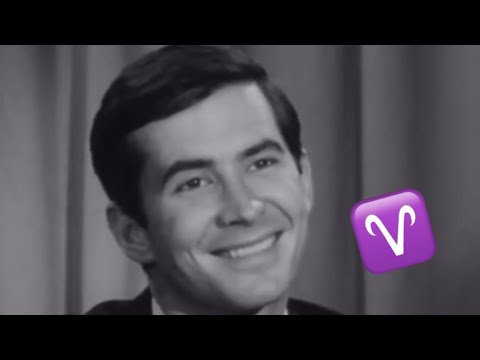 anthony perkins being an aries and being a cutie for over 6 minutes 🌈