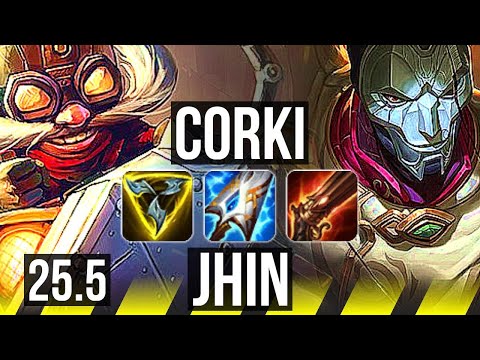CORKI & Pyke vs JHIN & Elise (ADC) | Legendary, 50k DMG | KR Challenger | 25.5