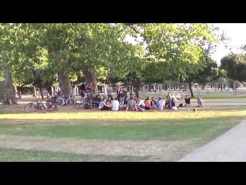 Kongens Have i København ved solnedgang!