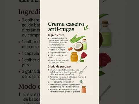 Creme natural para rugas ✨🥒#saude #bemestar #dicas