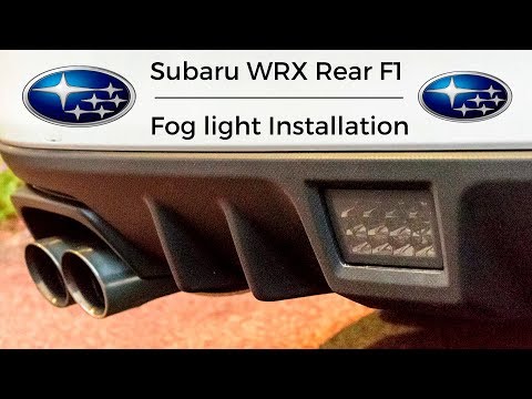 F1 Style LED Rear Fog Light 2017 Subaru WRX Install