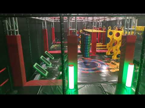 Mega Fun Park of Aurora Illinois Drone Video all attractions Trampolines VR Games mini bowling