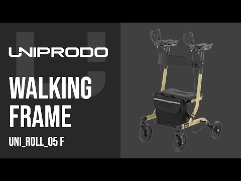 video - B-varer Walking Frame - Champagne - 136 kg - 1050 - 1150 mm