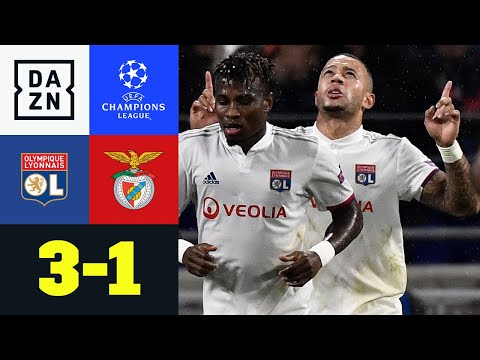 4 Spiele, 4 Tore - Depay als Lebensversicherung: Lyon – Benfica 3:1 | UEFA Champions League | DAZN