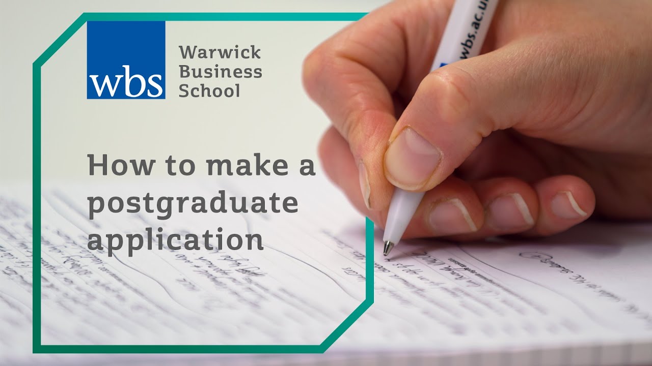 How to make a postgraduate application