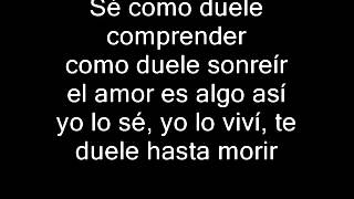 001 Karina   Se Como Duele Subtitulos letras Lyrics