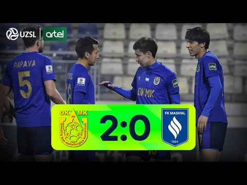 Superliga 30-tur. OKMK - Mash'al bahsida kiritilgan gollar va xavfli vaziyatlar (Highlights)
