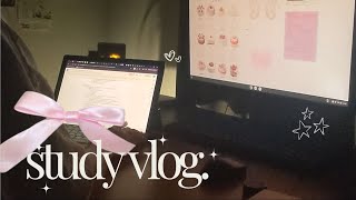 busy finals week vlog 🎱 | productive, late night studying, what i eat