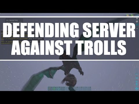 DEFENDING AGAINST TROLLS - Ark Survival Evolved Defence Raid (ark official xbox pvp raid)