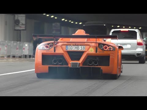 Girl driving a 700HP manual Gumpert Apollo S! | Powerslides, Accelerations & more!