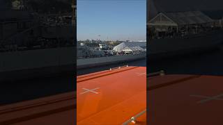 Royal Princess Sailaway from San Pedro with ship horn playing Theme to Love Boat #royalprincess