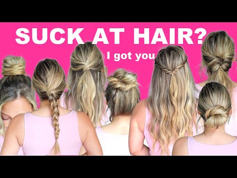 SUCK AT HAIR? TRY THESE SIMPLE HAIRSTYLES FOR BEGINNERS - SHORT, MEDIUM, LONG HAIR | EASY HAIRSTYLES