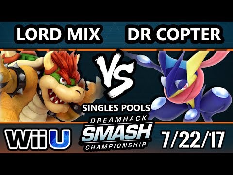 DHATL17 Smash 4 - AF | Lord Mix  (Bowser) Vs. Dr. Copter (Greninja) - WiiU Pools - Smash Wii U