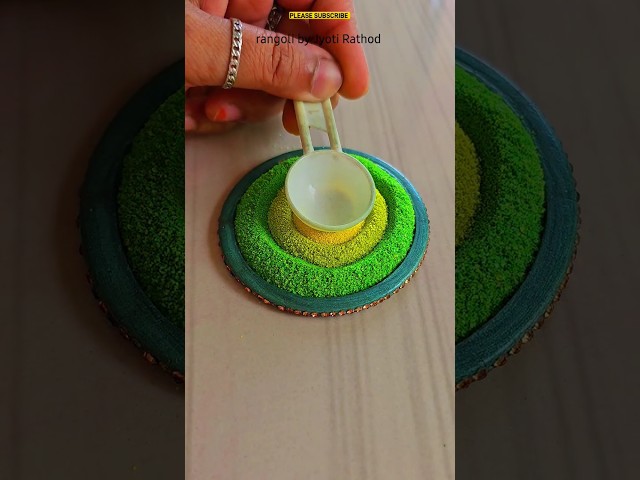 Satisfying peacock rangoli design by jyoti rathod - video 2