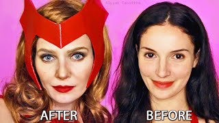 Scarlet Witch (WANDAVISION) Makeup & Costume Transformation - Cosplay Tutorial