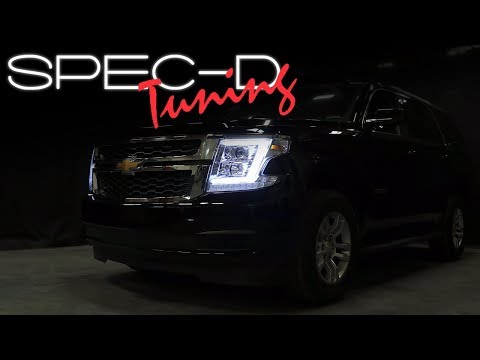 SPECDTUNING INSTALLATION VIDEO: 2015-2018 CHEVY TAHOE PROJECTOR HEADLIGHTS