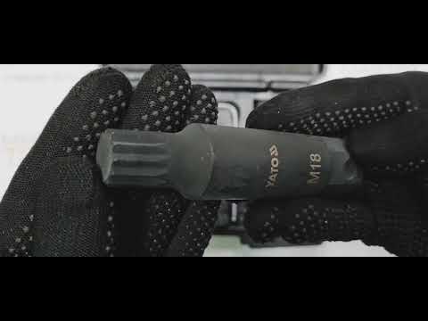 Набор ударных насадок SPLINE 3/4" 6 шт. YATO M12-M22 мм (YT-1157)